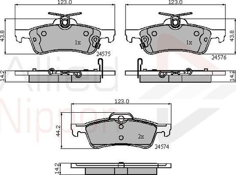 Comline ADB31657 - Тормозные колодки, дисковые, комплект autospares.lv