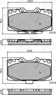 Comline ADB31614 - Тормозные колодки, дисковые, комплект autospares.lv