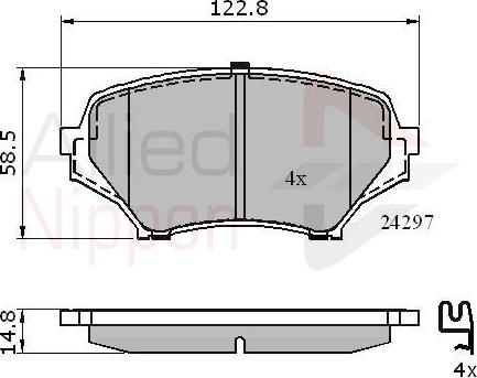 Comline ADB31631 - Тормозные колодки, дисковые, комплект autospares.lv