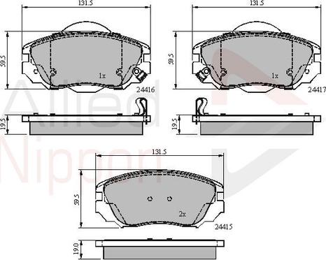 Comline ADB31679 - Тормозные колодки, дисковые, комплект autospares.lv