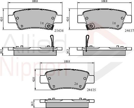 Comline ADB31674 - Тормозные колодки, дисковые, комплект autospares.lv