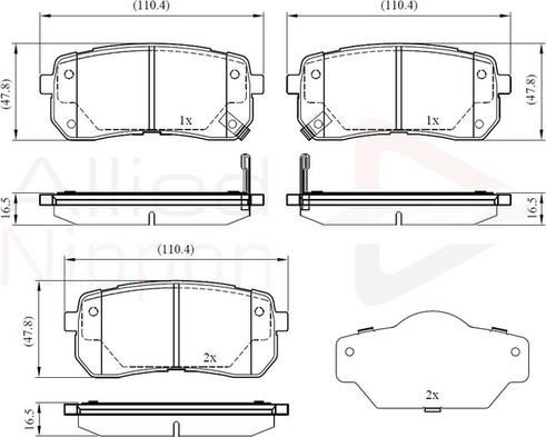 Comline ADB31675 - Тормозные колодки, дисковые, комплект autospares.lv