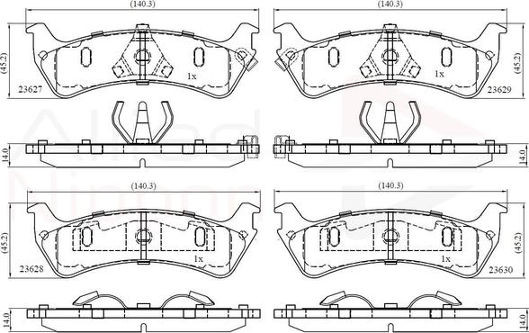 Comline ADB31015 - Тормозные колодки, дисковые, комплект autospares.lv