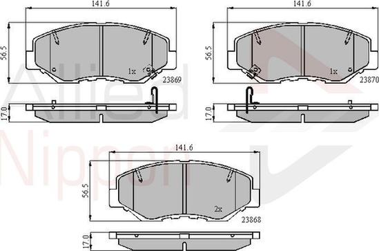 Comline ADB31194 - Тормозные колодки, дисковые, комплект autospares.lv