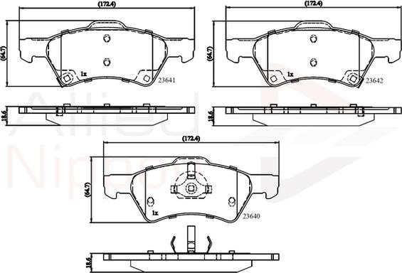 ITN 16-BP1379 - Тормозные колодки, дисковые, комплект autospares.lv