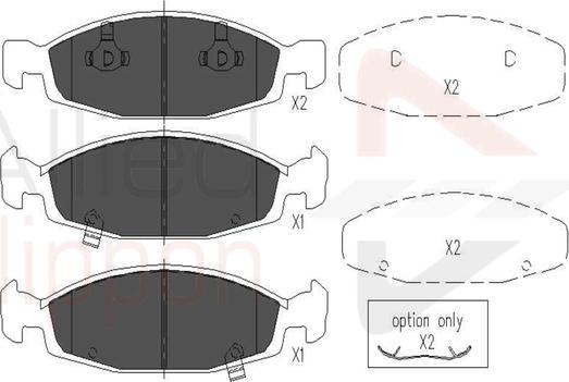 Comline ADB31109 - Тормозные колодки, дисковые, комплект autospares.lv