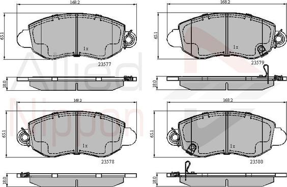 Comline ADB31108 - Тормозные колодки, дисковые, комплект autospares.lv