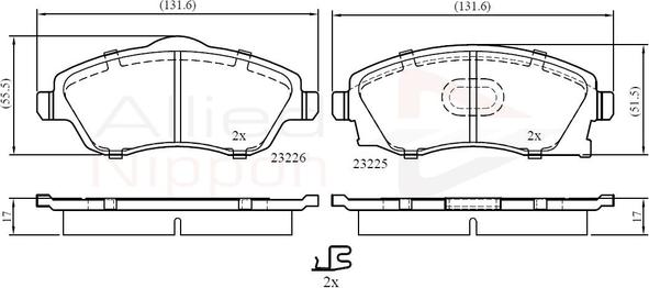 Comline ADB31112 - Тормозные колодки, дисковые, комплект autospares.lv