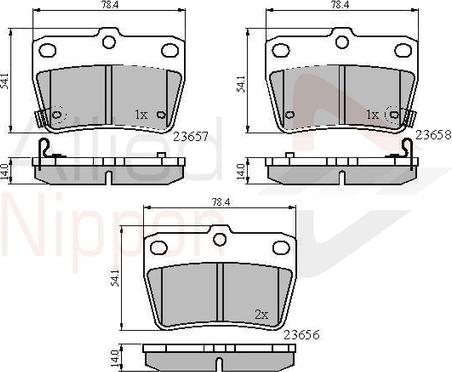 Comline ADB31134 - Тормозные колодки, дисковые, комплект autospares.lv