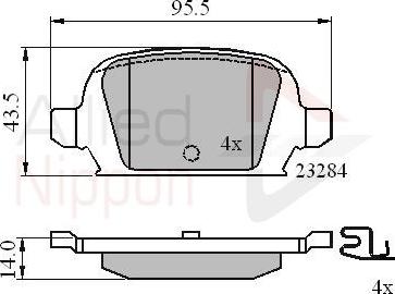 Comline ADB31135 - Тормозные колодки, дисковые, комплект autospares.lv