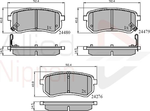 Comline ADB31320 - Тормозные колодки, дисковые, комплект autospares.lv