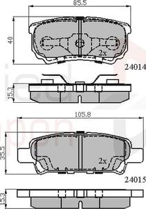 Comline ADB31290 - Тормозные колодки, дисковые, комплект autospares.lv