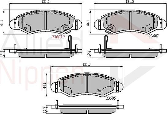 Comline ADB31297 - Тормозные колодки, дисковые, комплект autospares.lv