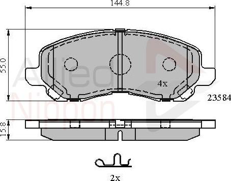 Comline ADB31256 - Тормозные колодки, дисковые, комплект autospares.lv