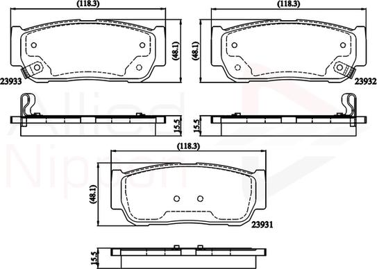 Comline ADB31218 - Тормозные колодки, дисковые, комплект autospares.lv