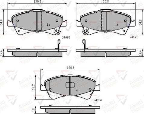 Comline ADB31799 - Тормозные колодки, дисковые, комплект autospares.lv