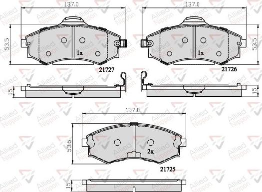 Comline ADB31741 - Тормозные колодки, дисковые, комплект autospares.lv