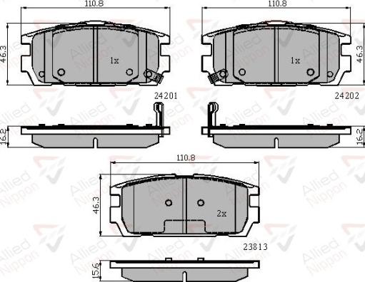 Comline ADB31743 - Тормозные колодки, дисковые, комплект autospares.lv