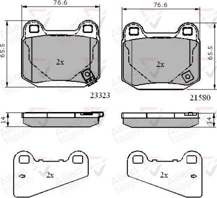 Comline ADB31755 - Тормозные колодки, дисковые, комплект autospares.lv