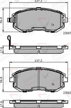 Comline ADB31760 - Тормозные колодки, дисковые, комплект autospares.lv