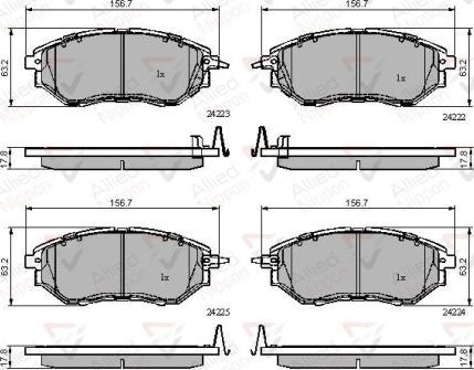 Comline ADB31762 - Тормозные колодки, дисковые, комплект autospares.lv