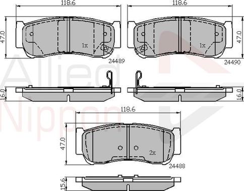 Comline ADB31714 - Тормозные колодки, дисковые, комплект autospares.lv