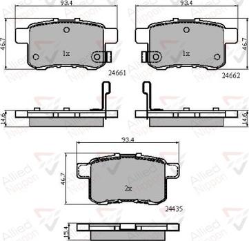 Comline ADB31711 - Тормозные колодки, дисковые, комплект autospares.lv