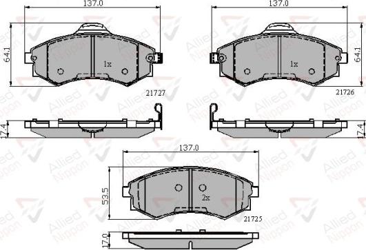 Comline ADB31781 - Тормозные колодки, дисковые, комплект autospares.lv