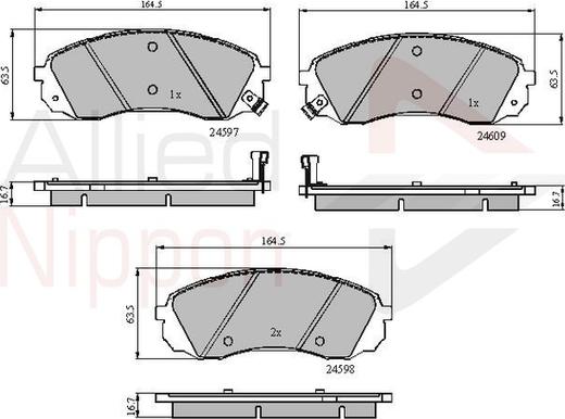 Comline ADB31782 - Тормозные колодки, дисковые, комплект autospares.lv