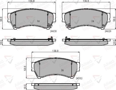 Comline ADB31787 - Тормозные колодки, дисковые, комплект autospares.lv