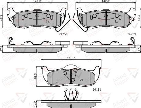 Comline ADB31734 - Тормозные колодки, дисковые, комплект autospares.lv