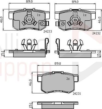 Comline ADB31736 - Тормозные колодки, дисковые, комплект autospares.lv