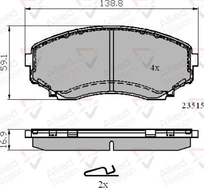 Comline ADB31732 - Тормозные колодки, дисковые, комплект autospares.lv