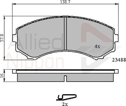 Comline ADB3172 - Тормозные колодки, дисковые, комплект autospares.lv