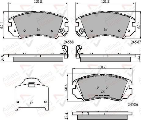 Comline ADB31776 - Тормозные колодки, дисковые, комплект autospares.lv