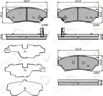 Comline ADB31777 - Тормозные колодки, дисковые, комплект autospares.lv