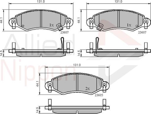 Comline ADB3893 - Тормозные колодки, дисковые, комплект autospares.lv