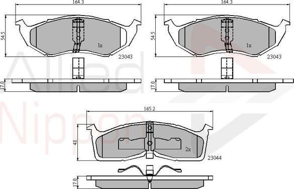 Comline ADB3850 - Тормозные колодки, дисковые, комплект autospares.lv