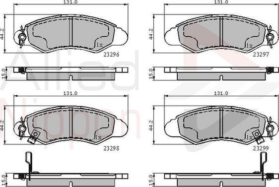 Comline ADB3814 - Тормозные колодки, дисковые, комплект autospares.lv