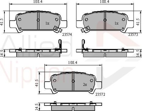 Comline ADB3882 - Тормозные колодки, дисковые, комплект autospares.lv