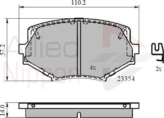 Comline ADB3820 - Тормозные колодки, дисковые, комплект autospares.lv