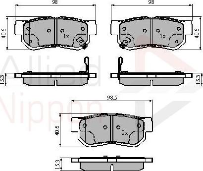 Comline ADB3879 - Тормозные колодки, дисковые, комплект autospares.lv