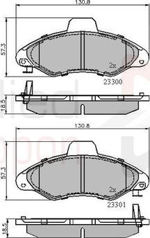 Comline ADB3393 - Тормозные колодки, дисковые, комплект autospares.lv