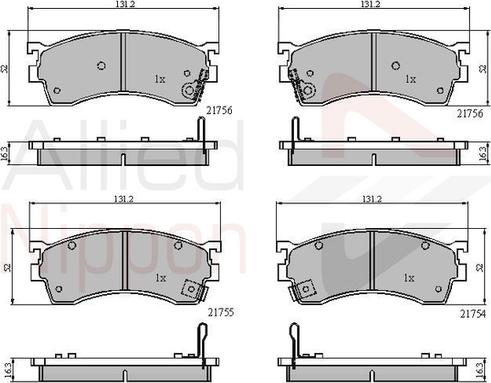 Comline ADB3326 - Тормозные колодки, дисковые, комплект autospares.lv