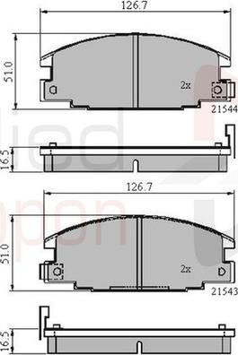 Comline ADB3322 - Тормозные колодки, дисковые, комплект autospares.lv