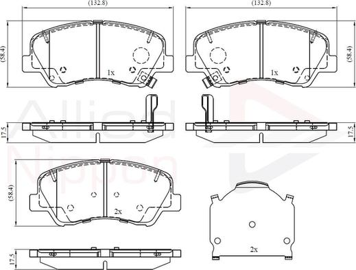 Comline ADB32493 - Тормозные колодки, дисковые, комплект autospares.lv