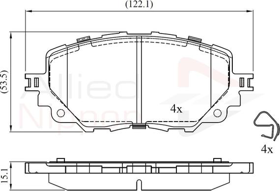 Comline ADB32447 - Тормозные колодки, дисковые, комплект autospares.lv