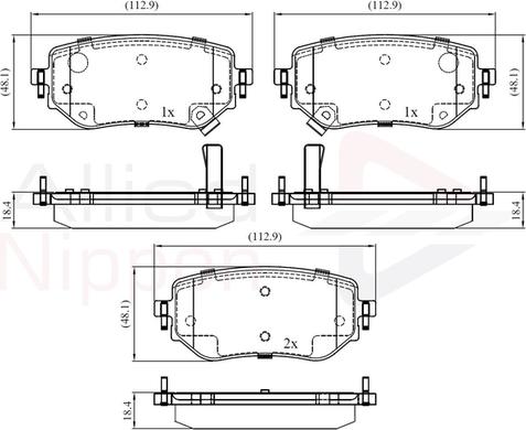 Comline ADB32458 - Тормозные колодки, дисковые, комплект autospares.lv