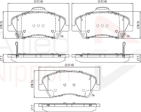 Comline ADB32419 - Тормозные колодки, дисковые, комплект autospares.lv