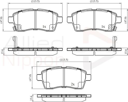 Comline ADB32439 - Тормозные колодки, дисковые, комплект autospares.lv